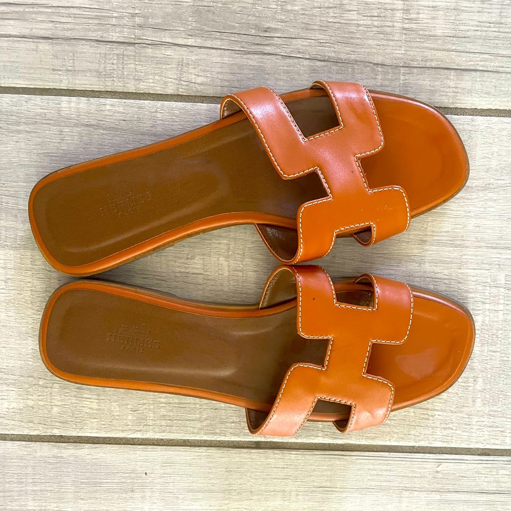 Hermes tan sandals